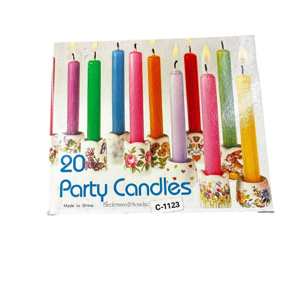 Biedermann & Sons Party Candles 4in Green 20 Count Vintage Tree Chime C-1123